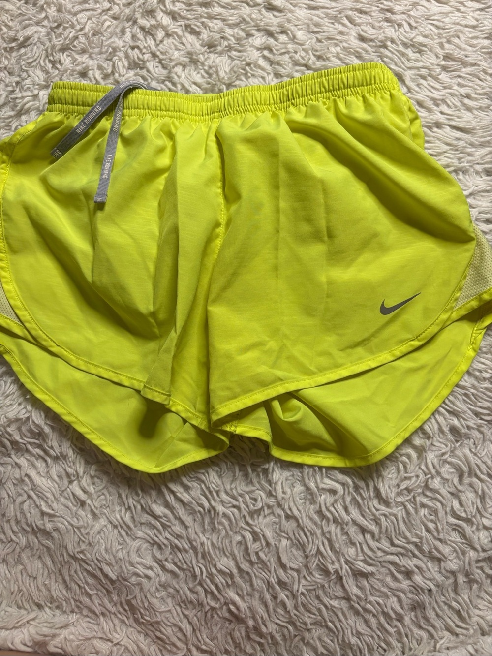 Nike Dry Fit Women's Bright Yellow Athletic Running Shorts